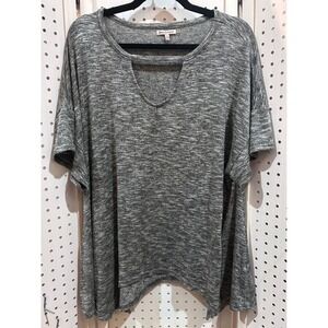 Juicy Couture Gray Heathered V Neck Dolman Sleeve Tunic Top XL